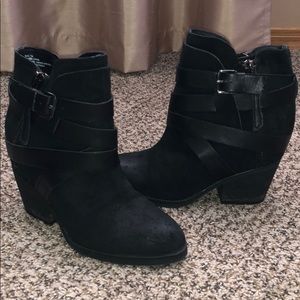 Black booties by Steve Madden
